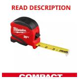 30 ft Compact Tape Measure, Fractional Scale