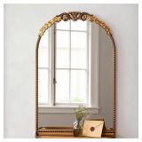 Gold Arch Metal Mirror with Shelf 19.69x29.9"