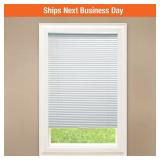White Cordless Vinyl Mini Blinds 65W x 48L