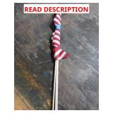 3 small yard american flags