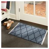 Town & Country Rein 2 x 3 ft Blue Runner Rug