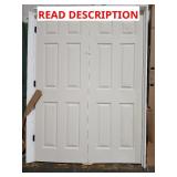 Double doors 56"x80"