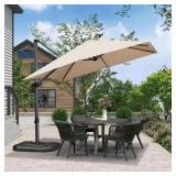 9 ft Square Aluminum Cantilever Umbrella