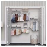 ShelfTrack 72 in. White Wire Closet Kit