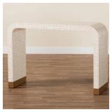 Bali & Pari Carlyn Console Table Pearl Capiz