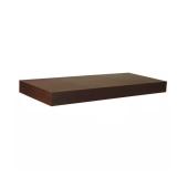 24 in. W x 10 in. D Espresso Wall Shelf