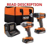 RIDGID 18V Impact Kit (1 battery missing)