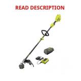 Ryobi 40V 15" Trimmer, ** Missing CHARGER**