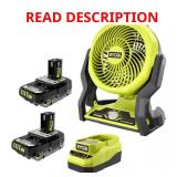 One+ 18V Cordless Fan Kit w/ 2Ah Batteries