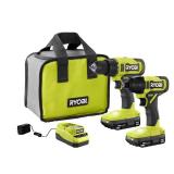 ONE+ 18V 2-Tool Drill/Impact Kit, 2x1.5Ah