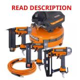 RIDGID 6 Gal Portable Compressor + Nailer Set
