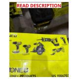 Ryobi 18v 6 Tool Combo Kit, Missing Battery