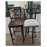Pair of Mixed Style Bar Stools