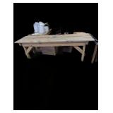 Rustic Wooden Workbench Table