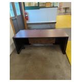 Dark Wood Executive Desk with Brick Detail