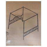 Bed frame with canopy rails.