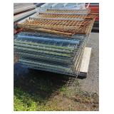 At least 25 wired metal shelving units skid lot