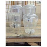 Set of 4 Clear Beverage Dispensers