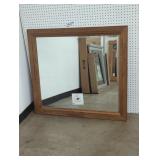 Large Oak-Framed Wall Mirror