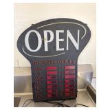 Open sign