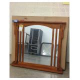 Craftsman-Style Wooden Framed Mirror