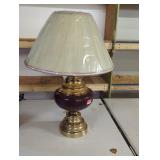 Vintage Brass and Ceramic Table Lamp