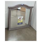 Arched Wall Mirror with Wood Frame