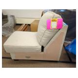 Beige Upholstered Armless Chair