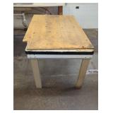 Vintage Wooden Workbench with Removable Top