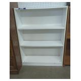 White book shelf.
