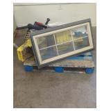 Mixed Lot with Window Frame and Metal Tools
