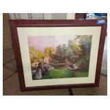Framed Pastoral Scene Print