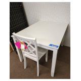 White Dining Table with Chair Set