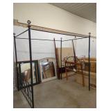 Black Canopy Bed Frame with Spindle Details