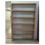 Vintage Wooden Bookshelf with Six Shelves