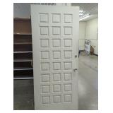 Mid-Century Panel Wooden Door with Hardware