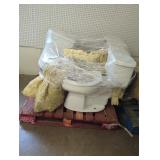 Pallet of 3 White Toilets with Insulation