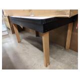Sturdy Wooden Table with Black Trim