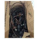 Box of Twisted Brown Cord Light Sockets