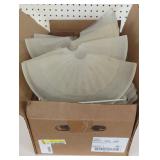 Box of Fan-Shaped Frosted Glass Light Covers