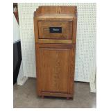 Wooden Trash Receptacle Cabinet