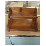 Wooden Shelf and Guillotine Paper Cutter