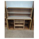 Wooden Display Cabinet with Shelving