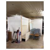 Peg board walls.