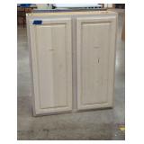 Tall Wood Cabinet with Double Doors