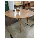 Vintage Wooden Dining Table with Turned Legs