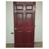Burgundy Interior Door with Hardware