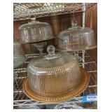 Assorted Glass Cake Stands and Plates Collection