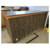 Wooden Countertop Bar with Storage