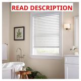White Cordless Faux Wood Blinds 2" Slats 48x64
